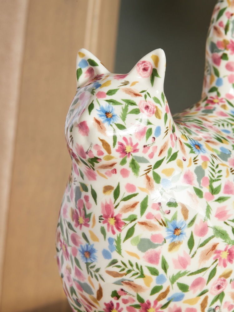 Floral Patterned Cat Ornament - Imagem 2 de 5