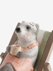 Natural Badger Mum in Deck Chair Ornament - Image 5 of 5