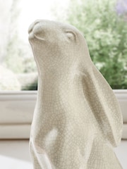 White Ceramic Hare Ornament - Image 2 of 6