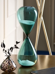 Green Glass Extra Large Decorative Sand Timer - Image 1 of 4