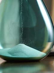 Green Glass Extra Large Decorative Sand Timer - Image 2 of 4