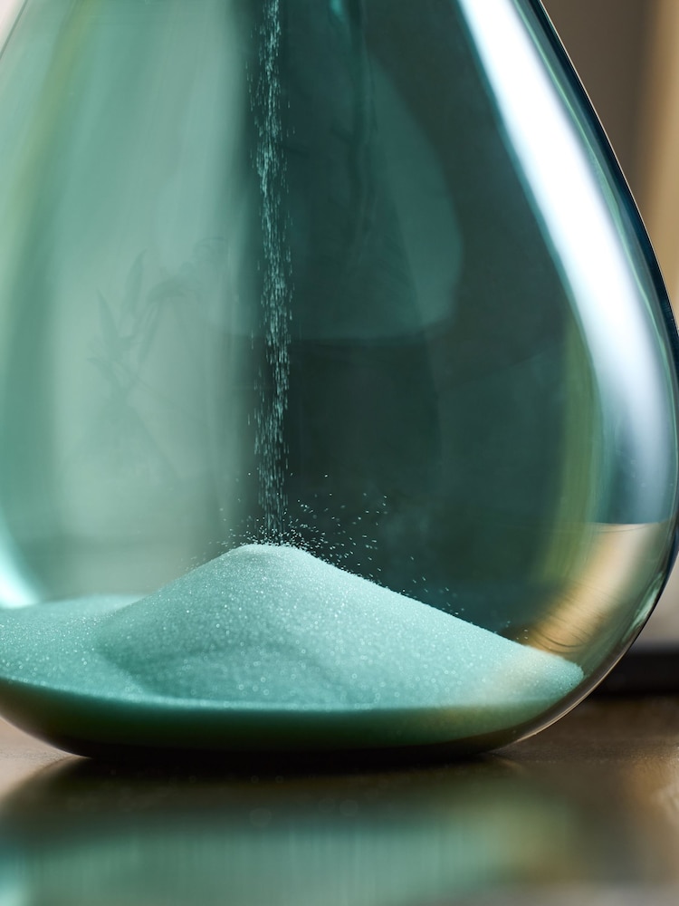 Green Glass Extra Large Decorative Sand Timer - Image 2 of 4