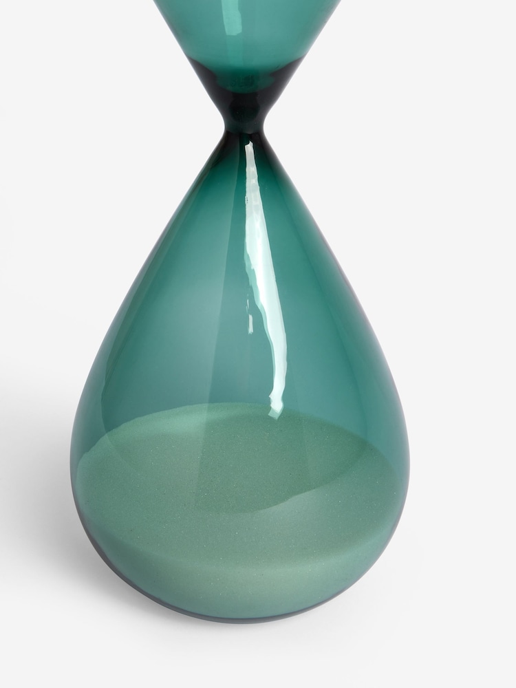 Green Glass Extra Large Decorative Sand Timer - Image 4 of 4