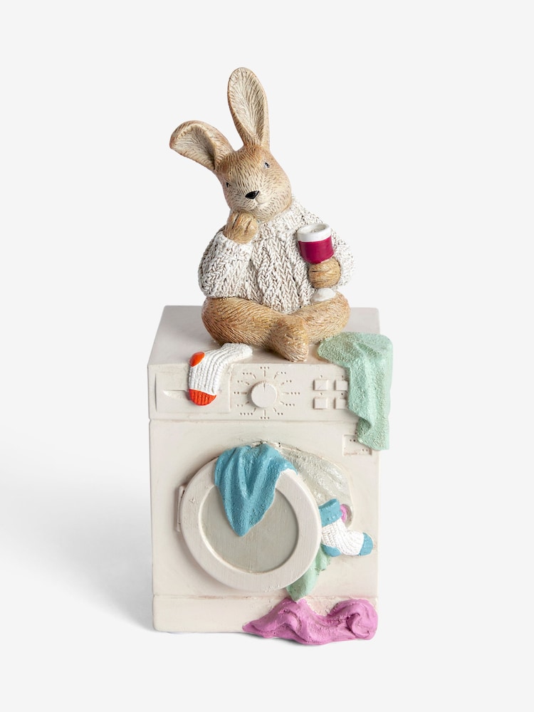 Natural Rosie Rabbit Washing Machine Ornament - Image 2 of 5