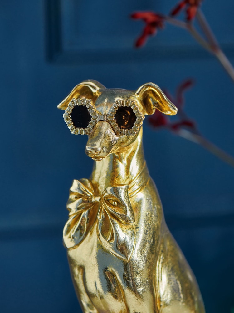 Gold Tone Chic Dog Ornament - Image 2 of 4