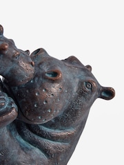Bronze Hattie and Henry Hippo Kissing Ornament - Image 4 of 5