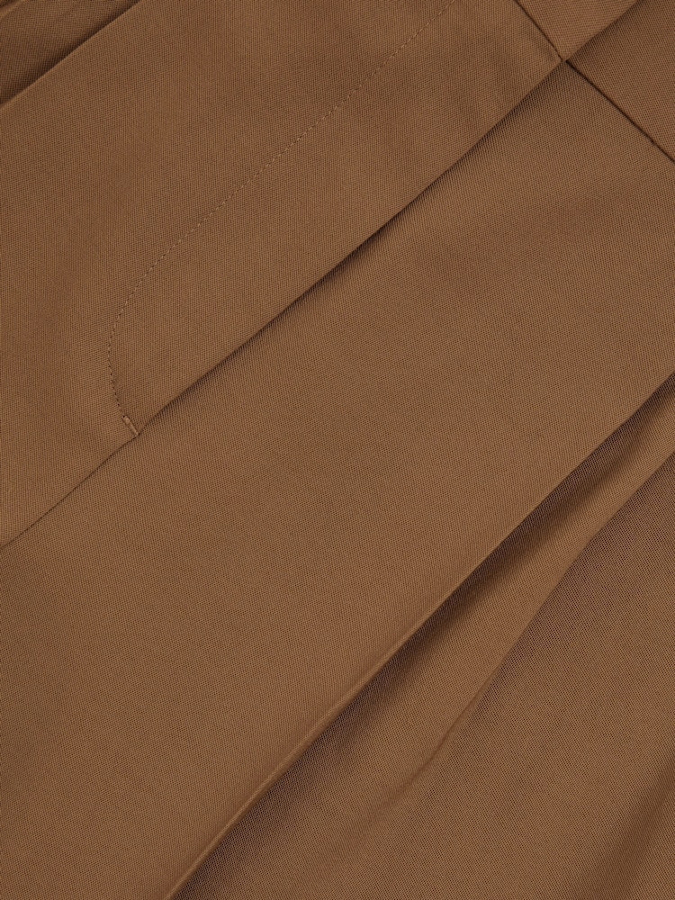 Reiss Camel Celeste Atelier Virgin Wool Tapered Trousers - Image 7 of 7
