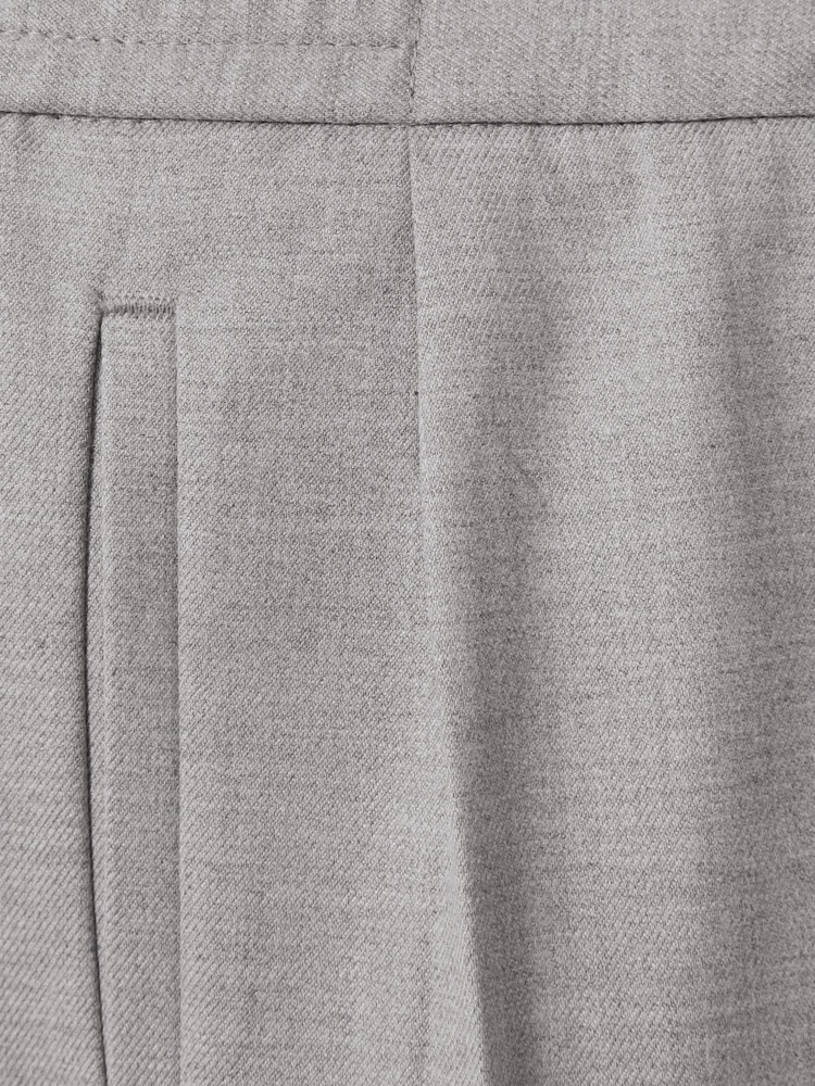 Reiss Grey Melange Brighton 3-9 yrs Relaxed Elasticated Trousers with Turn-Ups - Image 1 of 2
