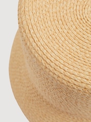 Reiss Natural Rachel Straw Bucket Hat - Image 4 of 4