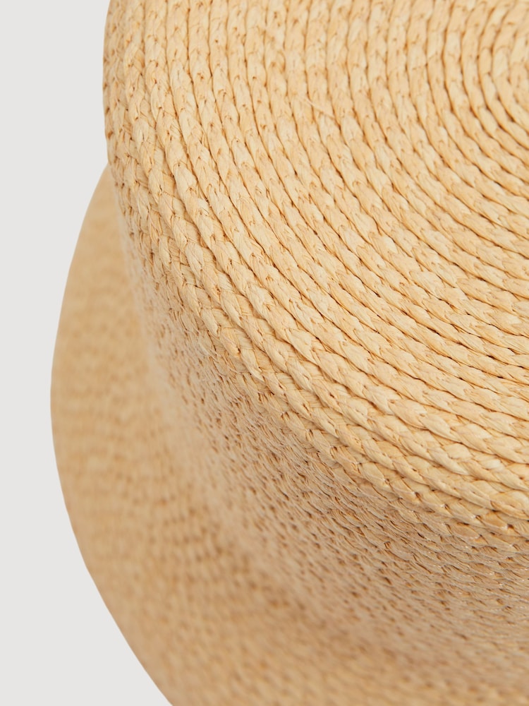 Reiss Natural Rachel Straw Bucket Hat - Image 4 of 4