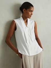 Reiss Ivory Wren Relaxed Tux Top - Image 1 of 5
