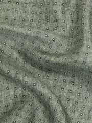 Reiss Soft Sage Marasusa Reversible Silk Pocket Square - Image 5 of 5