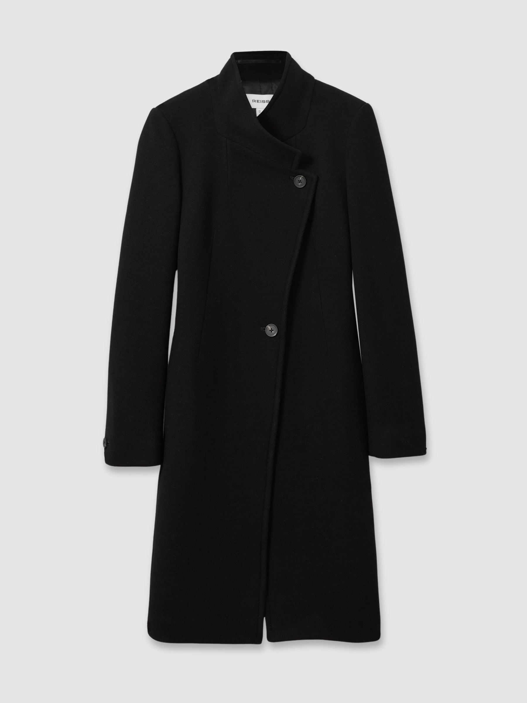 直営店に限定 Buy Reiss Black Maude Wool-Blend Longline Double-Breasted その他