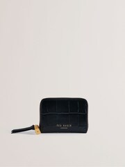 Ted Baker Black Small Wesmin Padlock Detail Leather Purse - Image 1 of 4