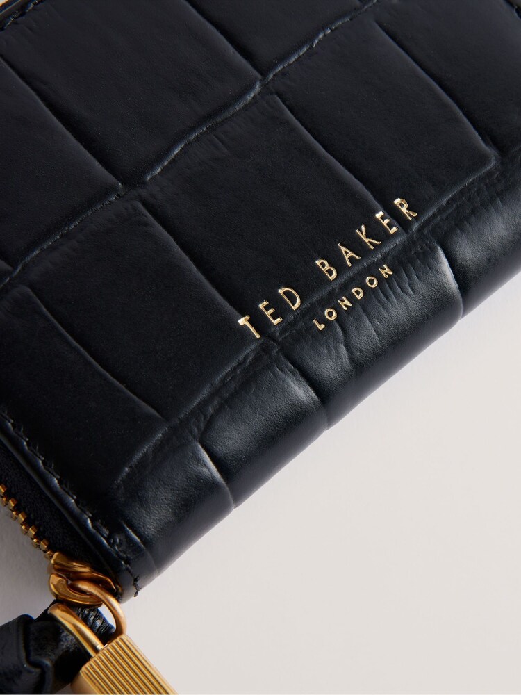 Ted Baker Black Small Wesmin Padlock Detail Leather Purse - Image 2 of 4