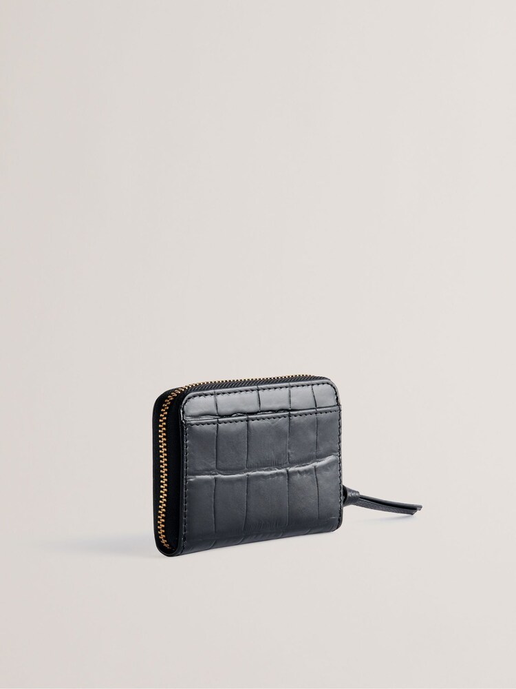 Ted Baker Black Small Wesmin Padlock Detail Leather Purse - Image 4 of 4