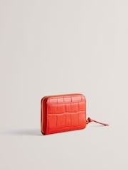 Ted Baker Red Small Wesmin Padlock Detail Leather Purse - Image 4 of 4