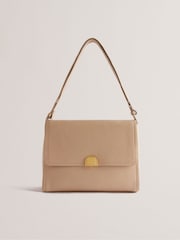 Ted Baker Brown Large Imilily Lock Detail Shoulder Bag - Image 1 of 4