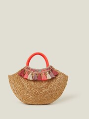Angels By Accessorize Natural Jute Basket Bag - Image 1 of 2