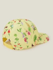 Angels By Accessorize Yellow Girls Floral Print Cap - Image 1 of 3