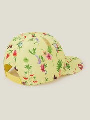 Angels By Accessorize Yellow Girls Floral Print Cap - Image 2 of 3