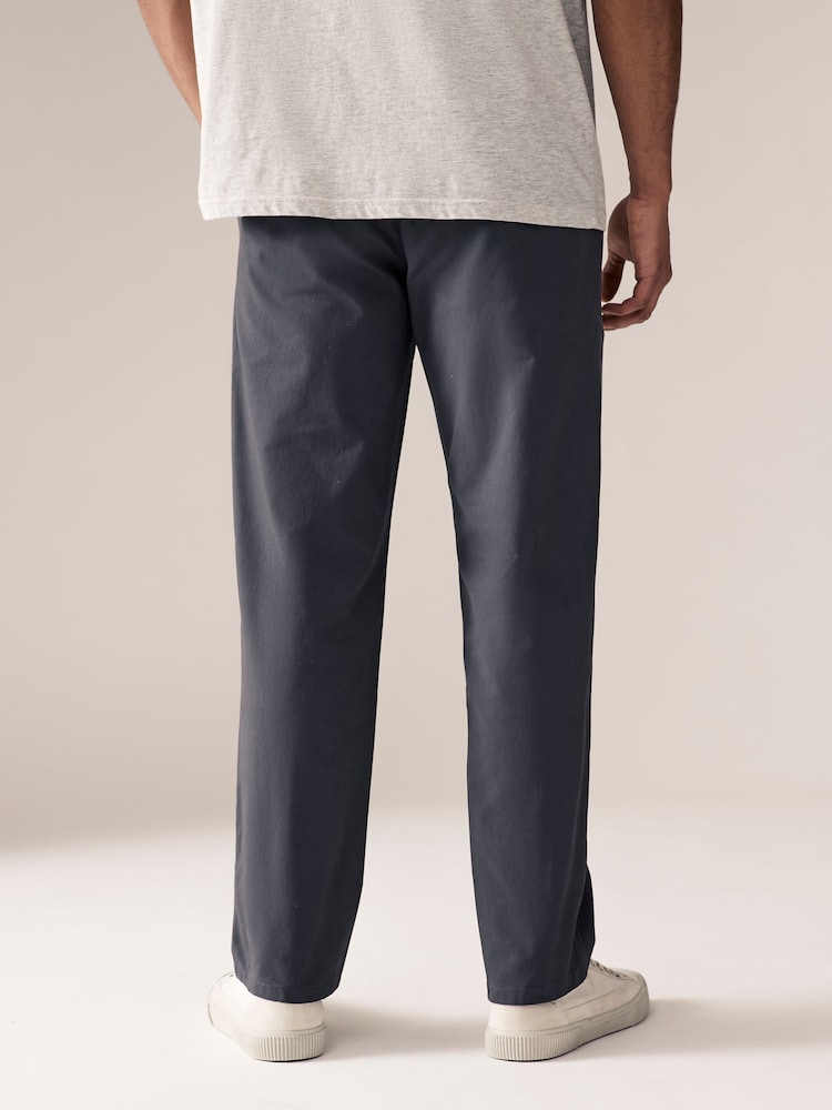 Dark Grey Straight 100% Cotton Chinos Trousers - Image 2 of 5