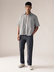 Dark Grey Straight 100% Cotton Chinos Trousers - Image 3 of 5