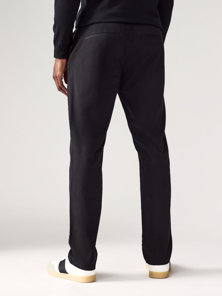 Black Slim Chinos Trousers - Image 2 of 5