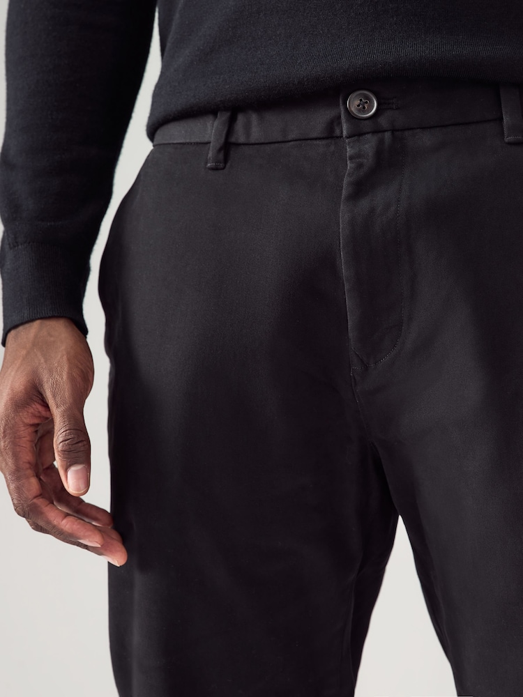 Black Slim Chinos Trousers - Image 5 of 5