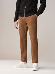 Tan Brown Slim Chinos Trousers - Image 1 of 5