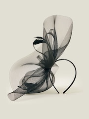 Accessorize Black Large Rhea Crin Fascinator - Image 2 of 3