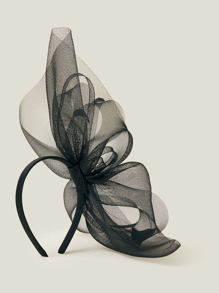 Accessorize Black Large Rhea Crin Fascinator - Image 3 of 3