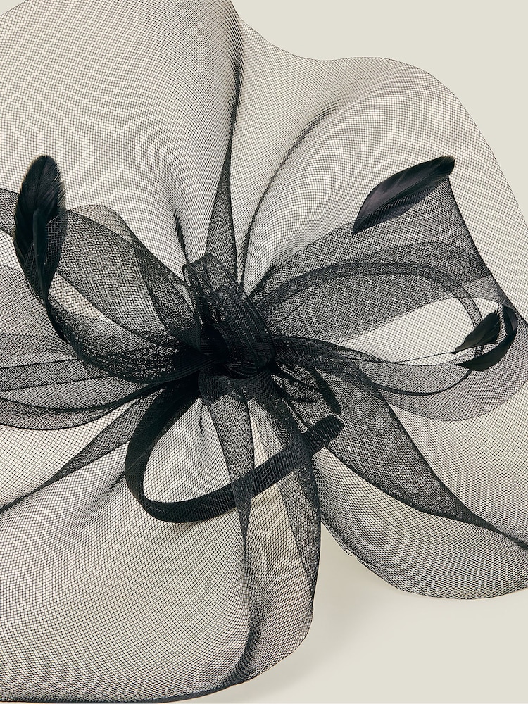 Schwarz - Accessorize Großer Rhea Crin Fascinator - Bild 4 von 4 Schwarz - Accessorize Großer Rhea Crin Fascinator - Bild 4 von 4