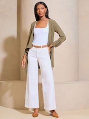 Lipsy Green Waterfall Cardigan - Image 3 of 4