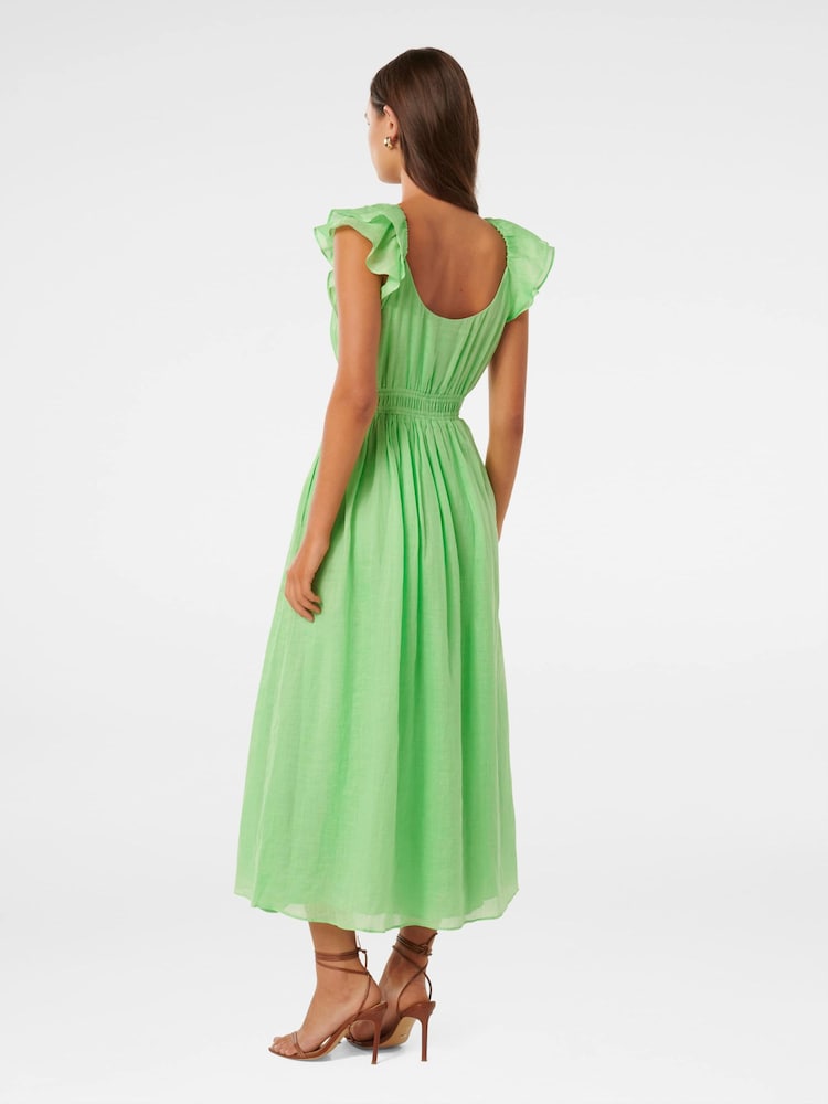 Forever New Green Tonya Flutter Sleeves Dress - Image 4 of 4 Forever New Green Tonya Flutter Sleeves Dress - Image 4 of 4