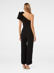 Forever New Black Celeste One Shoulder Ruffle Jumpsuit - Image 4 of 4
