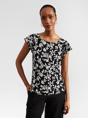 Hobbs Black Printed Nessie Top - Image 1 of 4