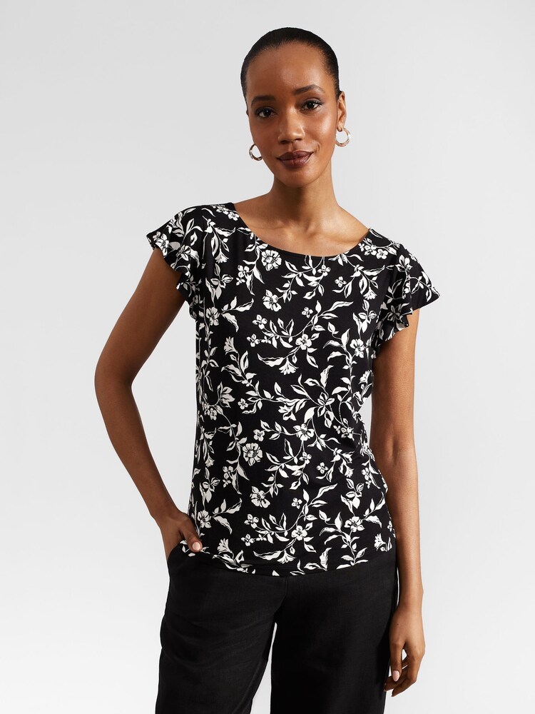 Hobbs Black Printed Nessie Top - Image 1 of 4