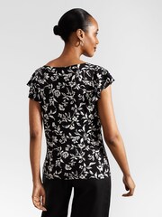 Hobbs Black Printed Nessie Top - Image 2 of 4