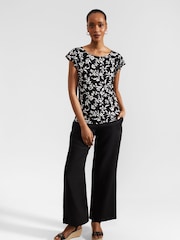 Hobbs Black Printed Nessie Top - Image 3 of 4