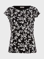 Hobbs Black Printed Nessie Top - Image 4 of 4