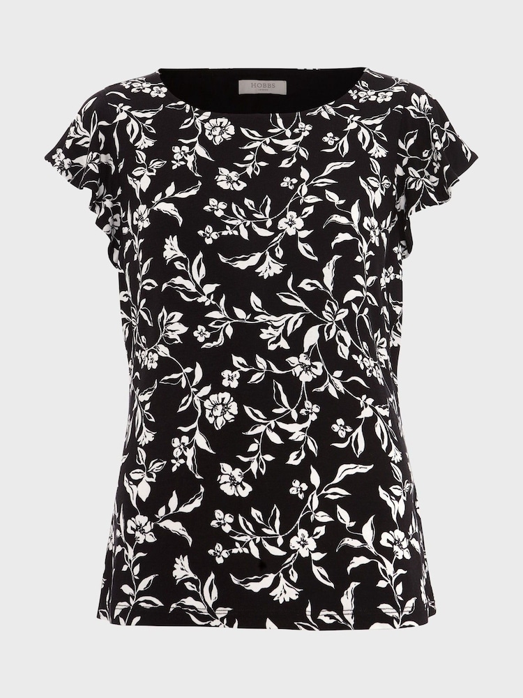 Hobbs Black Printed Nessie Top - Image 4 of 4