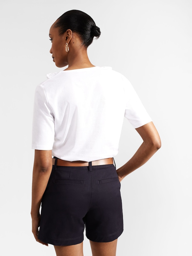 Hobbs White Mariella 100% Cotton Top - Image 2 of 4