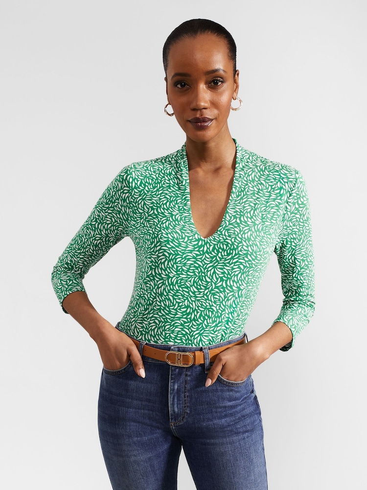 Chão verde - Blusa estampada Hobbs Aimee - Imagem 1 de 4