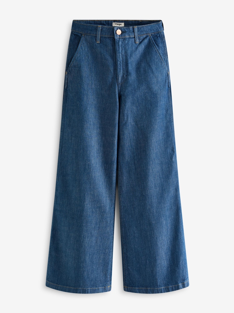 Wrangler Blue Trouser Fit Wide Leg Jeans - Image 6 of 6