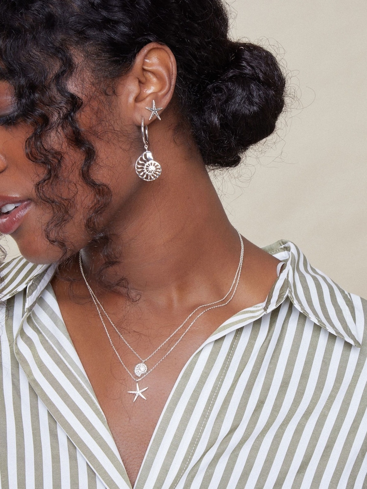 Orelia London Silver Plated Starfish Stud Earrings - Image 3 of 3