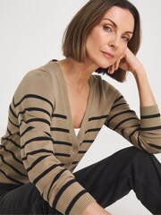 JD Williams Brown V-Neck Cardigan - Image 4 of 4