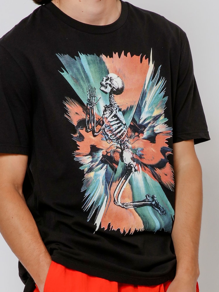 Religion Black Spectrum 100% Cotton T-Shirt - Image 1 of 5 Religion Black Spectrum 100% Cotton T-Shirt - Image 1 of 5