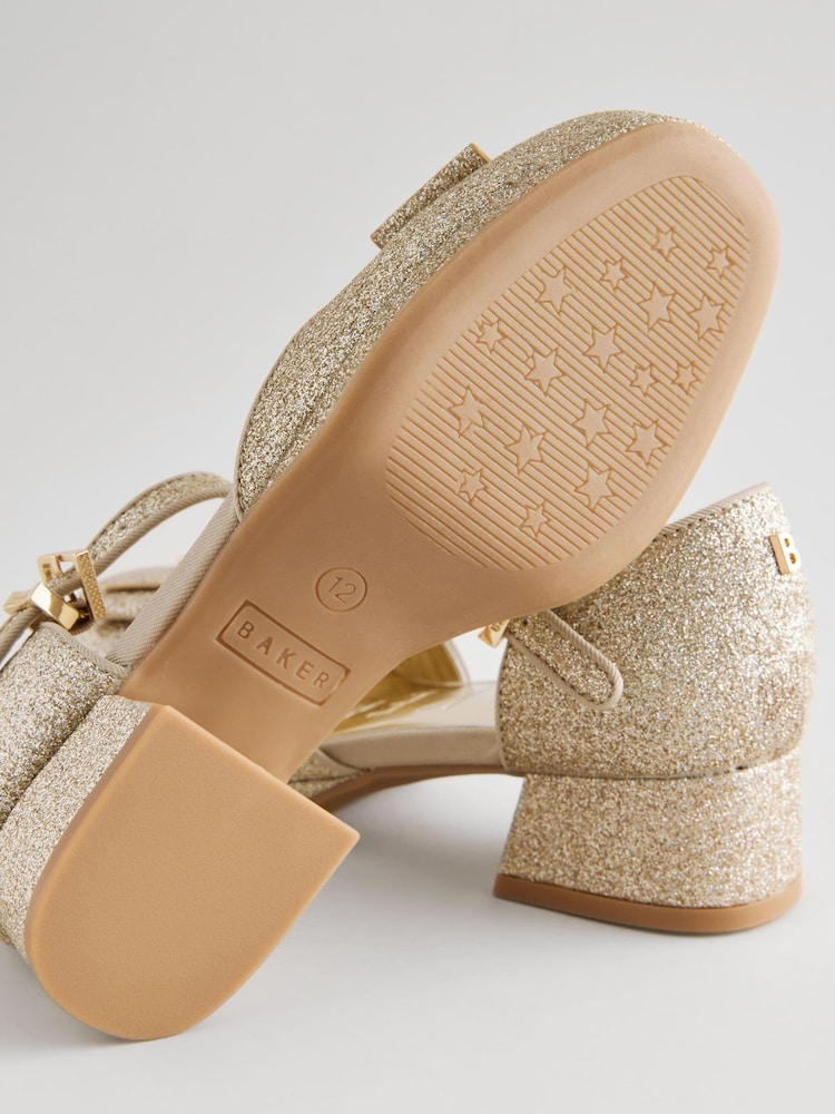 Baker by Ted Baker Girls Platform Heel Ocassion Bow Shoes - Image 7 of 7