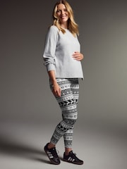 Black Maternity Christmas Leggings - Image 2 of 9